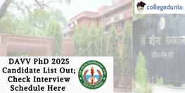 DAVV PhD 2025 Candidate List Out